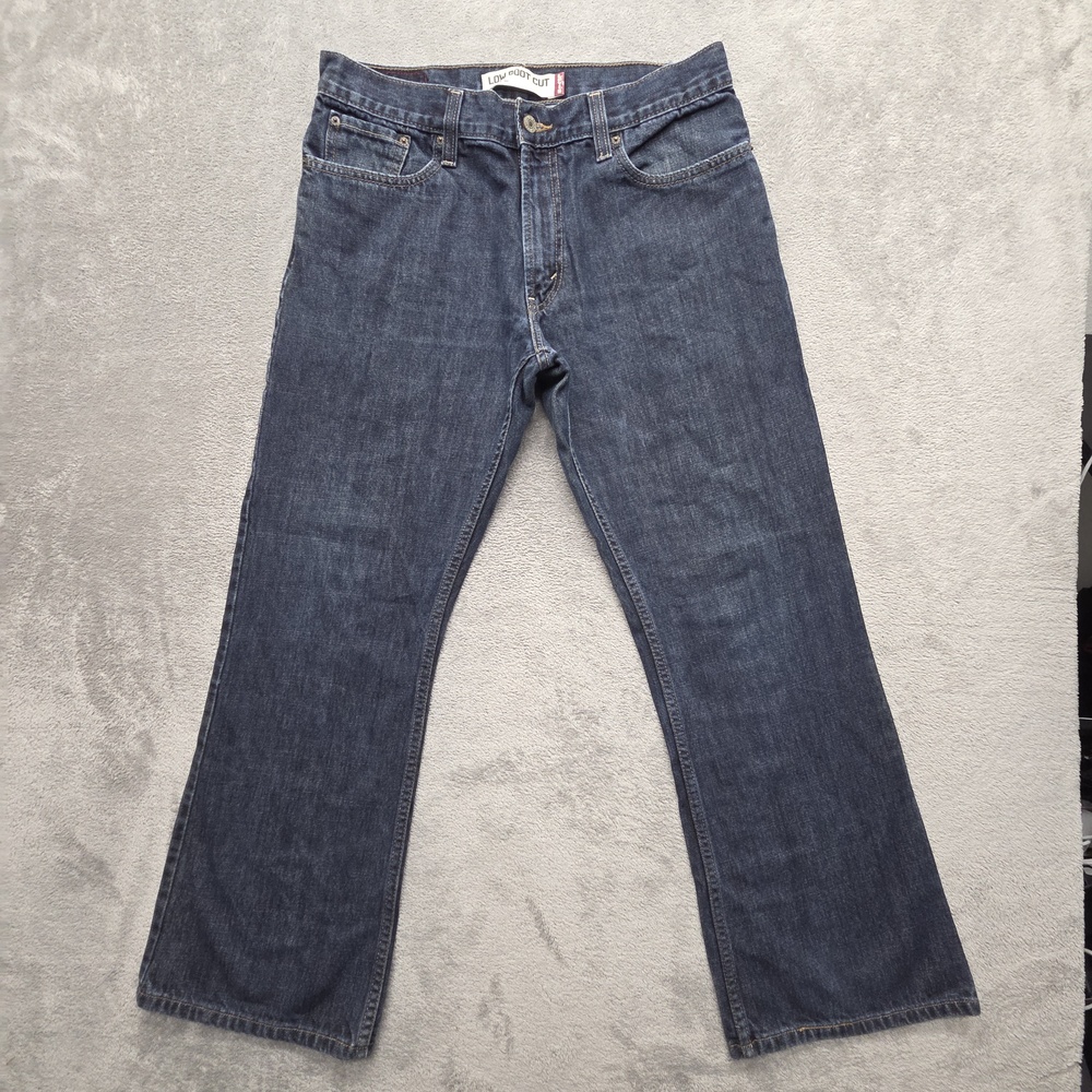 Levi's 527 Jeans Mens 34x30 Blue Low Boot Cut Slim Fit Denim Zip Fly Medium Wash